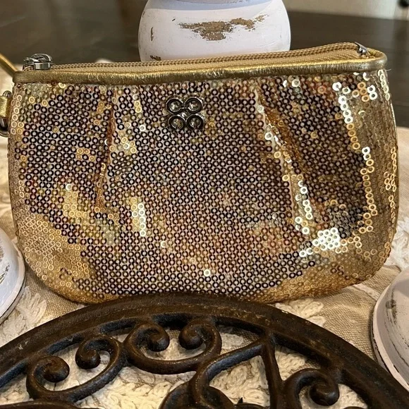 Coach Gold Sequin Clutch - Picture 1 of 9